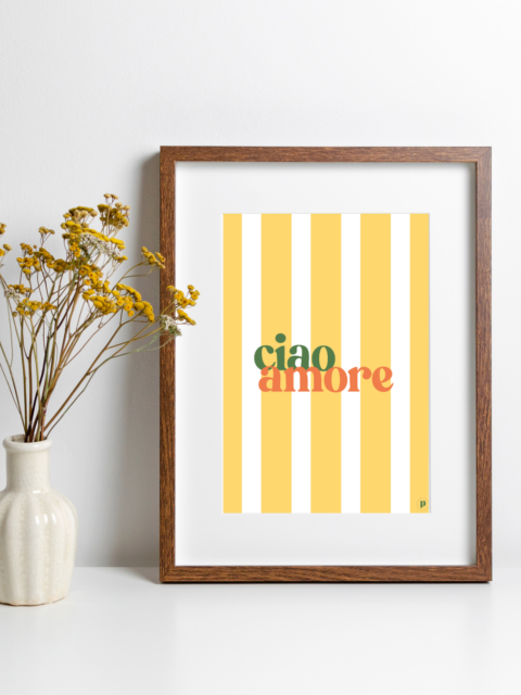 Affiche ou carte - Ciao amore
