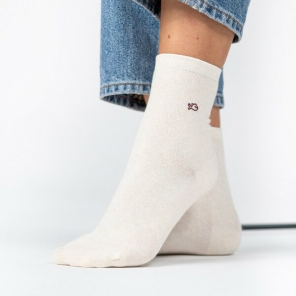 Chaussettes pailletées en coton peigné - femmes
