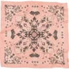 Foulard bandana rose corail 100 % coton