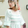 Foulard bandana rose corail 100 % coton