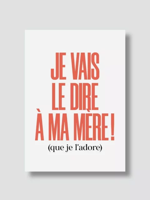 Carte postale - Je vais le dire à ma mère