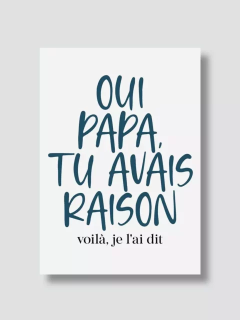 Carte postale - Oui papa tu avais raison