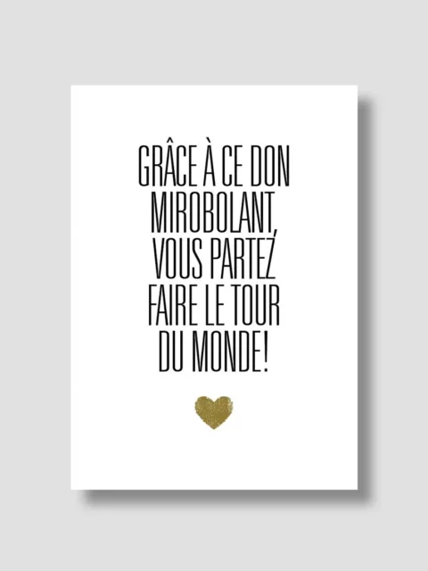 Carte de mariage - Grâce à ce don mirobolant