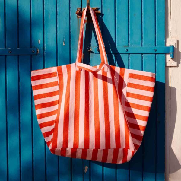 Sac cabas à rayures
