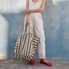 Sac cabas à rayures